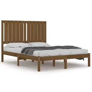 Berkfield Bed Frame Honey Brown Solid Wood Pine 120x200 cm