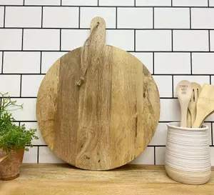 Round      Wooden      Chopping      Board