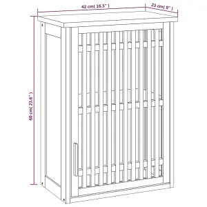 Berkfield Wall-mounted Bathroom Cabinet 42x23x60 cm Solid Wood Walnut