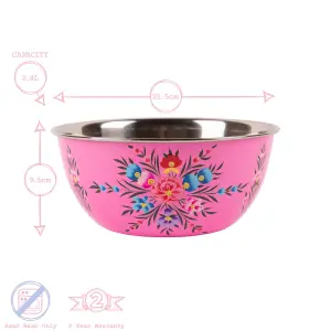 BillyCan - Picnic Bowl - 21.5cm  - Raspberry Pansy