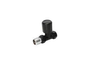 Straight Thermostatic Radiator valve & lockshield(Black) Buy 1 set get 2 sets