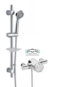 Bristan Mini OPAC Exposed Thermostatic Mini Mixer Shower Valve + Kit 110mm 130mm