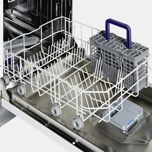 Beko DIS15Q10 Integrated Slimline Dishwasher - Black & white