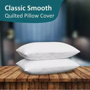 Pack of 4 Quilted Pillows, Bounce Back, Anti-Allergy with Extra Fill