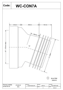 McAlpine WC-CON7A 14 degree Angle Rigid WC Connector