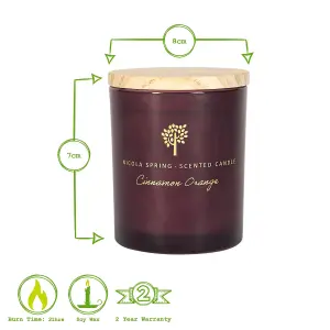 Nicola Spring - Soy Wax Scented Candle - 130g - Cinnamon & Orange