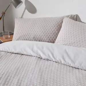 The Linen Yard Polka Tuft 100% Cotton Duvet Cover Set