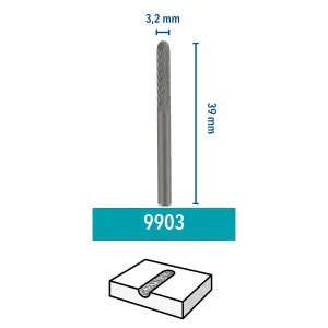 Dremel 3.2mm Tungsten carbide Engraving cutter