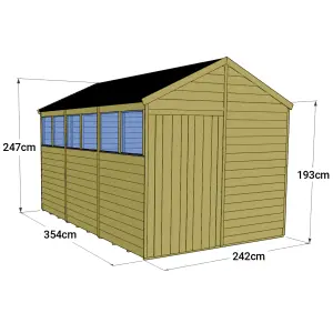 Store More Tongue and Groove Apex Shed - 12x8 Windowed