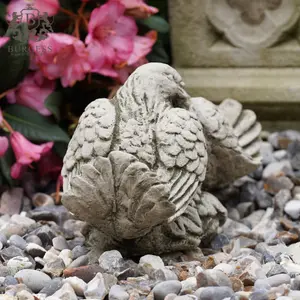 Love Doves Stone Statue British Bird Dove Outdoor Garden Ornament British Made Sculpture