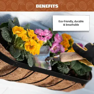 COCO & COIR Trough Liner  60cm  24 inches  3 pack  Long Coir Liners for Long Planters and Wall Baskets Outdoor