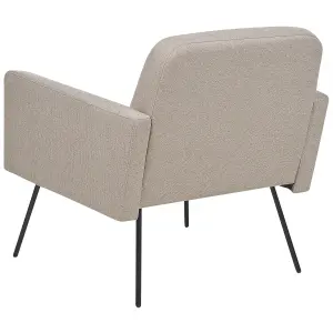 Beliani Retro Armchair NARKEN Fabric Beige