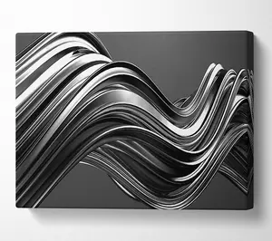 The Flow Of Grey Canvas Print Wall Art - Medium 20 x 32 Inches