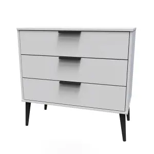 Hong Kong Ready assembled Matt grey 3 Drawer Chest of drawers (H)695mm (W)765mm (D)415mm