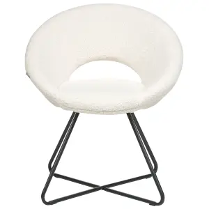 Dining Chair RACHEL Boucle White