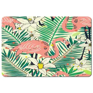 Abstract Flamingos with palm leaves (Placemat) / Default Title