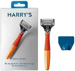 Harrys Mens 5 Blade Razor, Bright Orange