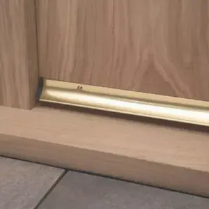 Door Rain Deflector 32mm With End Face Fixed Bottom Door Strip Gold Effect