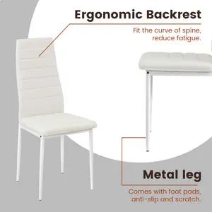 Herland Dining Chair (Set of 4) White / White