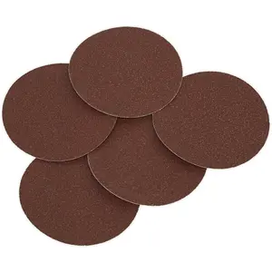 5 Pack of 125mm Self-Adhesive Sanding Discs - 80 Grit Aluminium Oxide Sheets for Efficient Sanding