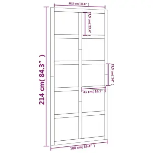 Berkfield Barn Door 100x1.8x214 cm Solid Wood Pine