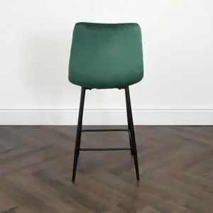 Squared Green Kitchen Bar Stool (set of 2)