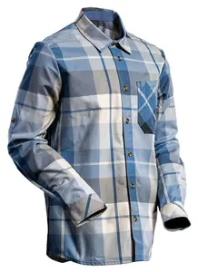 Mascot Customized Checked Flannel Shirt (Dark Navy Checked)  (XXX Large)