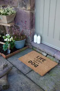 Life Is Better With A Dog Doormat (60 x 40cm)