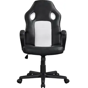 Yaheetech Adjustable Reclining Ergonomic Swiveling PC & Racing Game Chair White