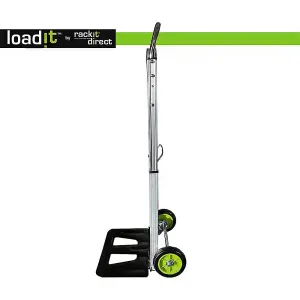 LoadIt 100kg Folding Trolley Sack Truck Barrow, Hand Truck, Moving Trolley on Wheels, Heavy Duty, ISO 9001 & TUV GS