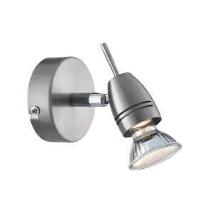 Lighting Collection Moin Satin Silver Spotlight