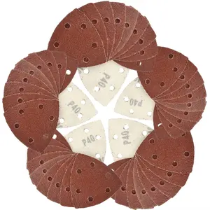 Hook And Loop Sanding Abrasive Discs Pads 90mm Triangular Disc 50 PK 40 Grit