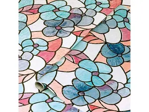 D-C-Fix Stained Glass Static Cling Window Film 45cm X 1.5m Lisboa Spring  338-0018