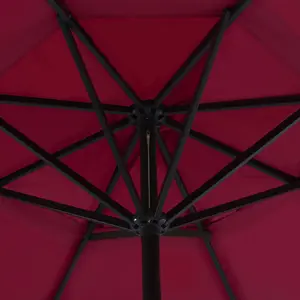 Berkfield Outdoor Umbrella with Portable Base Red