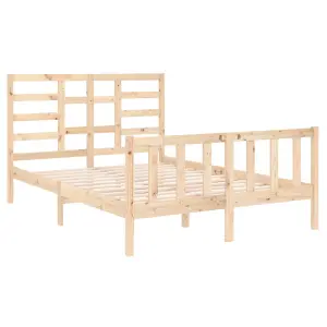 Berkfield Bed Frame Solid Wood 135x190 cm 4FT6 Double