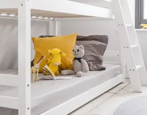 Hilda Low Cabin Bed with Bunk Underbed and Play Area in Classic White