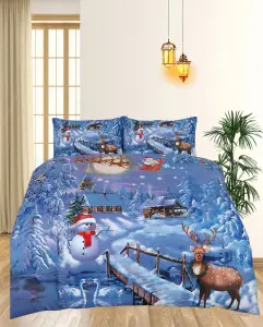 Christmas Festive-Season DUVET SET 3D Print Polycotton Bedding Set