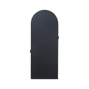 Warsaw Arch Mirror Black Weather Resistant Wall Mount