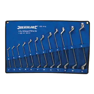 Silverline Deep Offset Ring Spanners Set 12Pce