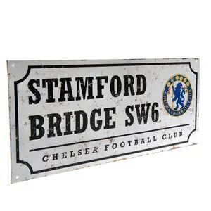 Chelsea Nostalgia Metal Street Sign Silver/Black (One Size)