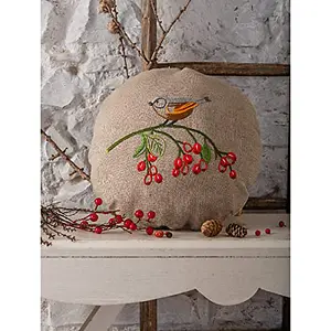 Embroidery Kit: Essentials: Round Cushion: Vintage Birds