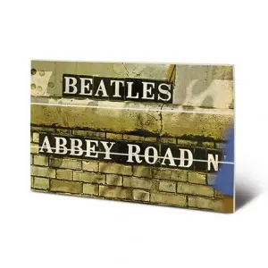 The Beatles Abbey Road Wall Art Gold/Black (One Size)