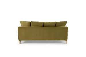 Covent 3 Seater Sofa With Scatter Back Cushions, Olive Green Velvet