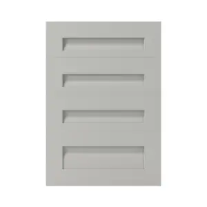 GoodHome Garcinia Integrated handle Matt stone 4 drawer front, Pack of 1 (H)715mm (W)497mm (T)20mm