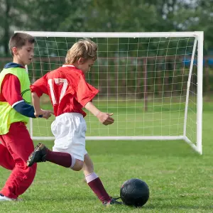 Costway Kids Junior Football Goal Portable Football Training Net Practice Game Target