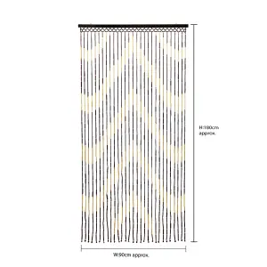 JVL Provence Beaded Door Curtain, 90 x 180 cm, Arrow