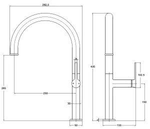 Keenware Kew High-Line Kitchen Tap