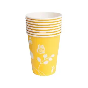 Amscan Paper Butterfly Disposable Cup (Pack of 8) Yellow/White (One Size)