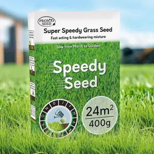 Pronto Seed Grass Seed 400g - 24m2 Coverage Fast Growing Grass Seed - Hardwearing Lawn Seed