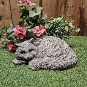 Stone Cast Persian Cat Ornament